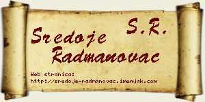 Sredoje Radmanovac vizit kartica